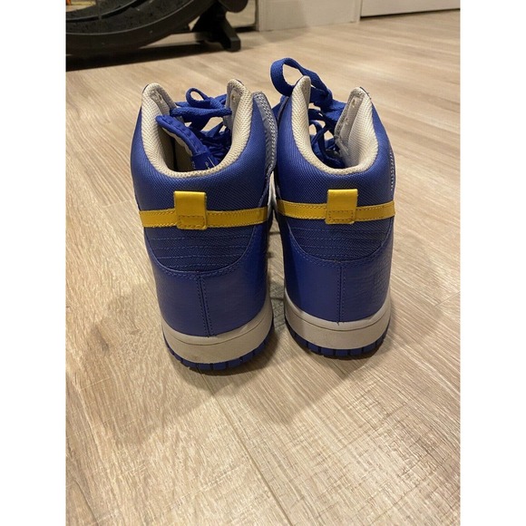 Nike Dunk High 2007 Mens Basketball Sneakers Shoes 317982471 Yellow Blue Size 12